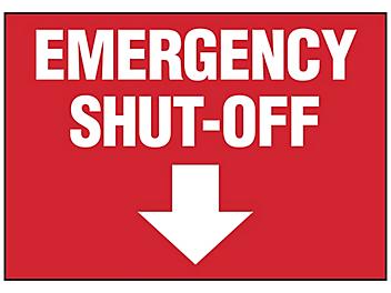 Emergency Shut-Off" Decals - 5 x 7" S-25130-2