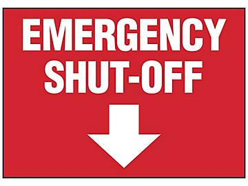 Etiqueta Adhesiva "Emergency Shut-Off"