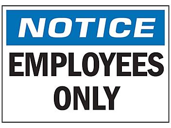 "Employees Only" Decals - 3 1/2 x 5" S-25131-1