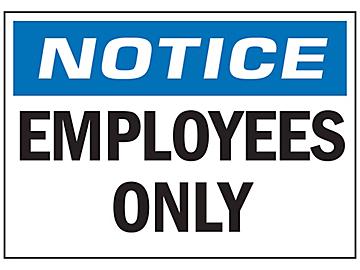 Etiqueta Adhesiva "Employees Only"