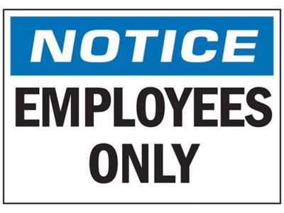  Décalcomanies – « Employees Only »