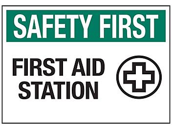 "First Aid Station" Decals - 3 1/2 x 5" S-25136-1