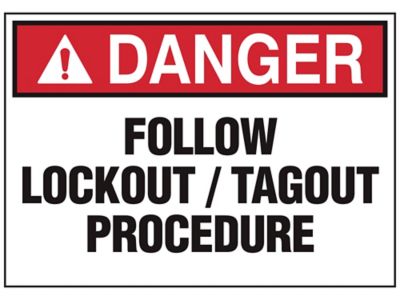  "Follow Lockout / Tagout Procedure" Decals