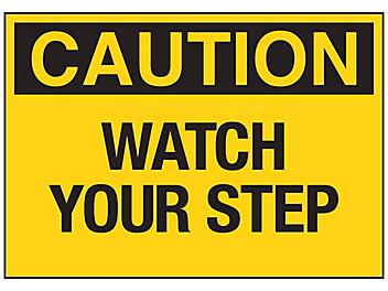 "Watch Your Step" Decals - 3 1/2 x 5" S-25141-1
