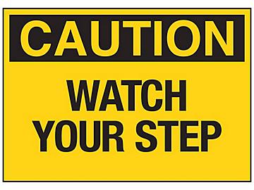 Etiqueta Adhesiva "Watch Your Step"