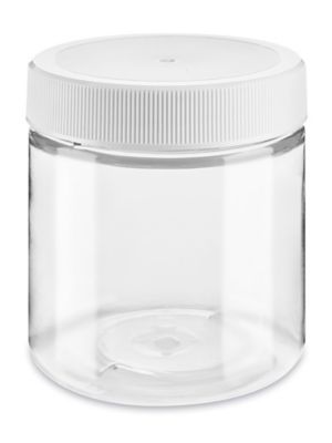  Clear PET Straight-Sided Plastic Jars Bulk Pack - 4 oz