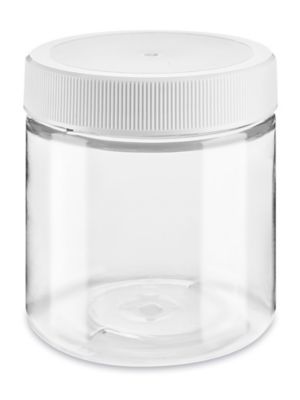 20 oz Straight Sided Plastic Jar - White