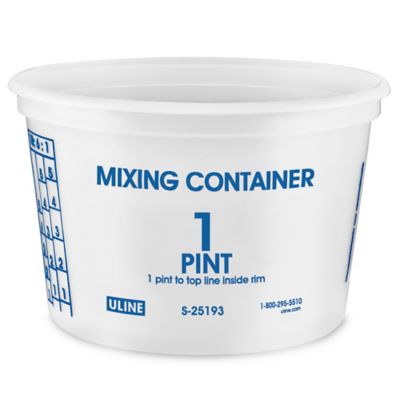 Plastic Mix & Measure 1/2 Pint Container