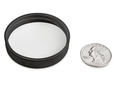 Ribbed Polypropylene Caps Bulk Pack - 48/400, Black S-25199B