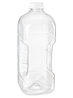  Clear Square Plastic Juice Bottles Bulk Pack - 64 oz
