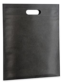 Reusable Die Cut Handle Bags - 12 x 15", Black S-25242BL