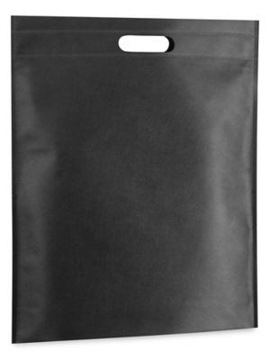 Reusable Die Cut Handle Bags - 15 x 18 x 4", Black S-25243BL