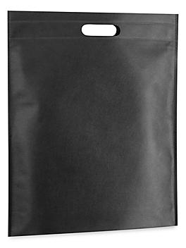 Reusable Die Cut Handle Bags - 15 x 18 x 4", Black S-25243BL