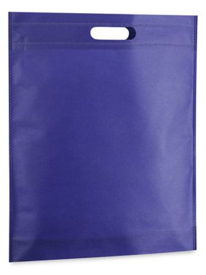 Reusable Die Cut Handle Bags - 15 x 18 x 4", Blue S-25243BLU