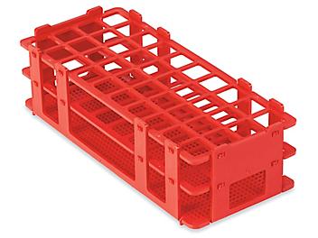Test Tube Rack - For 20 mm Tubes, 40 Places, Red S-25269R