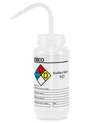 Safety Wash Bottles - Distilled Water, 500 mL S-25278