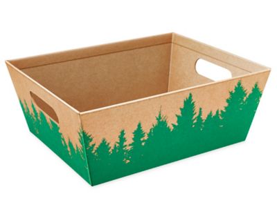 Printed Market Trays - 12 x 9 x 4", Trees S-25303TREE