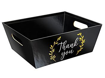 Printed Market Trays - 12 x 9 x 4", Thank You S-25303TY