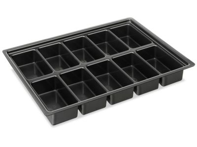 DIS6815 = Plastic Tray Insert 15 Spaces 1-3/8'' Deep - White (Pkg