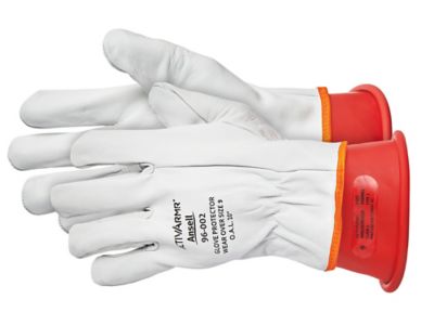 Airgas - ANE80-100-7 - Ansell Size 7 ActivArmr® Natural Latex Rubber Coated  Work Gloves With Cotton And Polyester Liner And Knit Wrist