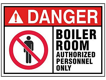 "Boiler Room Authorized Personnel Only" Sign