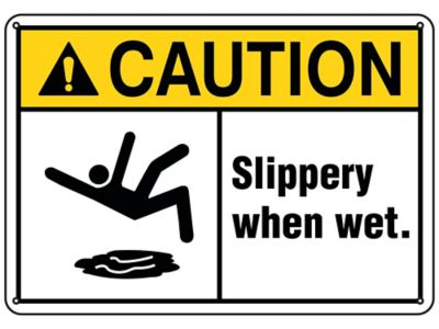 "Slippery When Wet" Sign - Plastic S-25340P