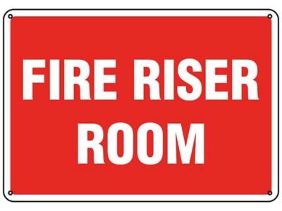 "Fire Riser Room" Sign - Plastic S-25343P