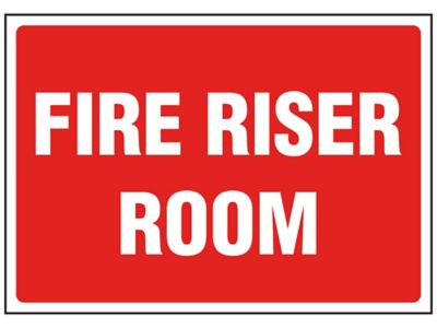 "Fire Riser Room" Sign - Vinyl, Adhesive-Backed S-25343V