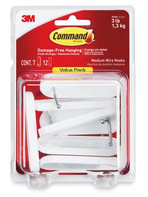 Command 170679ES Ganchos con tiras adhesivas, alambre pequeño, paquete  económico, 9/PK, WE