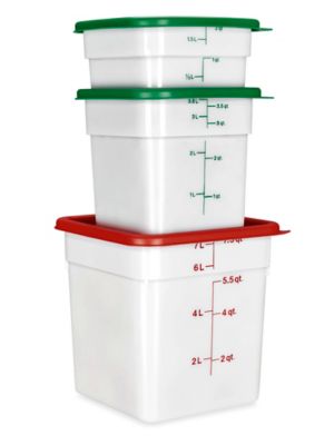 Cambro Square Food Storage Containers - 2 Quart, White - ULINE - Carton of 6 - S-25370