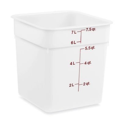 Rubbermaid® Food Storage Boxes - 26 x 18 x 9, White S-24257 - Uline