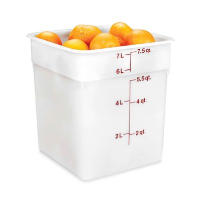 Cambro® Square Food Storage Containers - 22 Quart, White S-25374