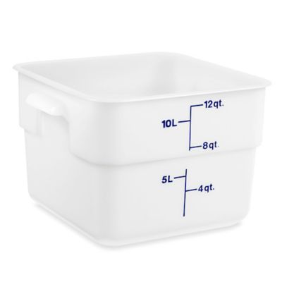 Cambro&reg; Square Food Storage Containers - 12 Quart, White S-25373