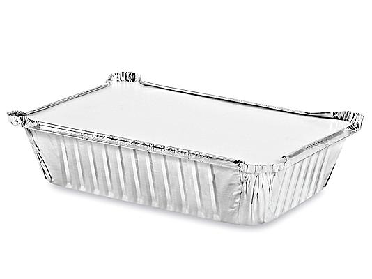 Aluminum Foil Take-Out Containers - 9 x 6 - ULINE - Carton of 250 - S-25388