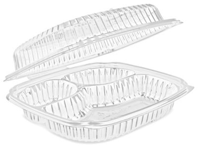 OnePiece Hinged TakeOut Containers 40 oz, 3 Compartment S25406 Uline