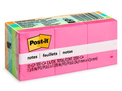 Post-it Autocollants petite taille 15 x 50 mm assorties fluo