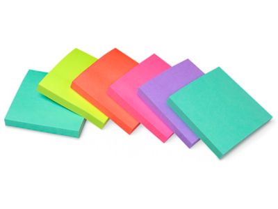 3M Notes Super Sticky, 3 x Assorted Brights S-25416 - Uline