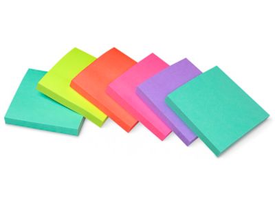 3M Post-it® Pads in Playful Primary Collection Colors, Note Ruled, 4 x  6, 90 Sheets/Pad, 3 Pads/Pack, MMM6603SSAN