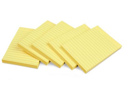 Post-it® Super Sticky Notes, 4 x 6 Canary Yellow, Lined, 100