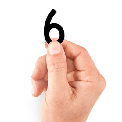 2" Die-Cut Vinyl Number Labels - "6" S-25440-6