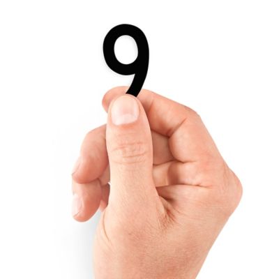 2" Die-Cut Vinyl Number Labels - "9" S-25440-9