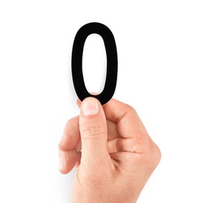 3" Die-Cut Vinyl Number Labels - "0" S-25441-0