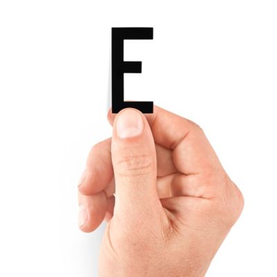 2" Die-Cut Vinyl Letter Labels - "E" S-25442-E