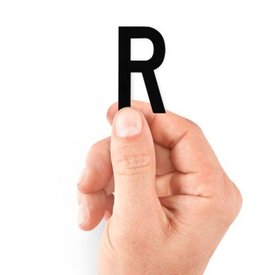 2" Die-Cut Vinyl Letter Labels - "R" S-25442-R