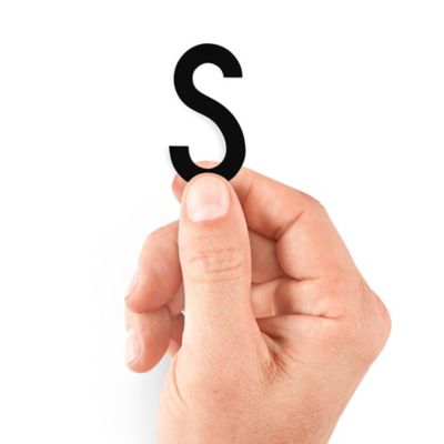 2" Die-Cut Vinyl Letter Labels - "S" S-25442-S