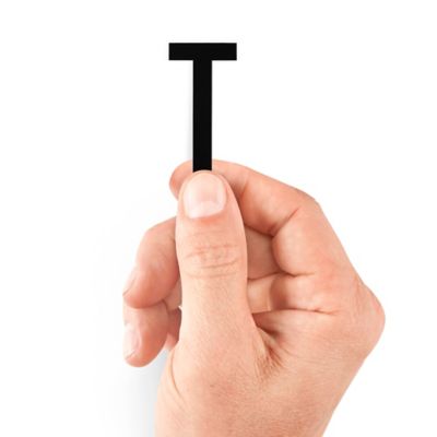 2" Die-Cut Vinyl Letter Labels - "T" S-25442-T
