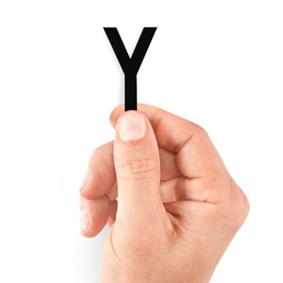 2" Die-Cut Vinyl Letter Labels - "Y" S-25442-Y