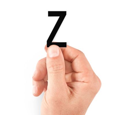 2" Die-Cut Vinyl Letter Labels - "Z" S-25442-Z