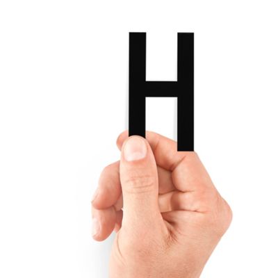 3" Die-Cut Vinyl Letter Labels - "H" S-25443-H