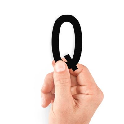 3" Die-Cut Vinyl Letter Labels - "Q" S-25443-Q